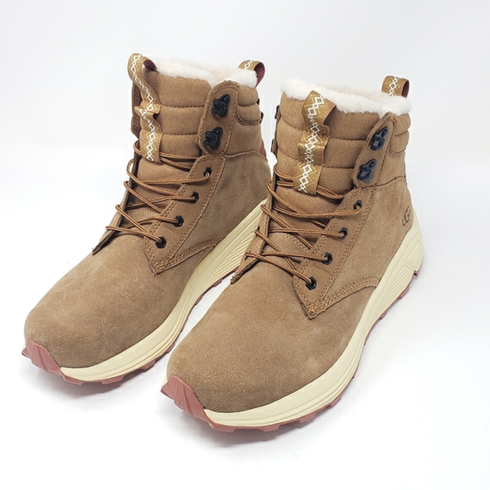Ugg X MIWO Utility Weather Trainer Hiking Boots Chestnut Mens Size 11 Suede Wool